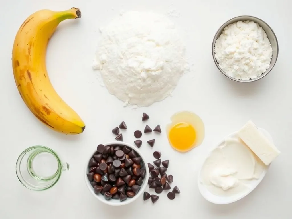 Ingredients - Best Chocolate Chip Banana Bread Recipe