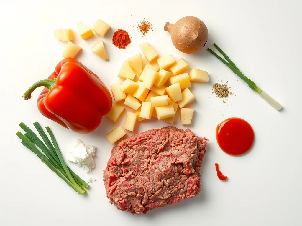 Ingredients - Best Ground Beef and Potatoes Recipe