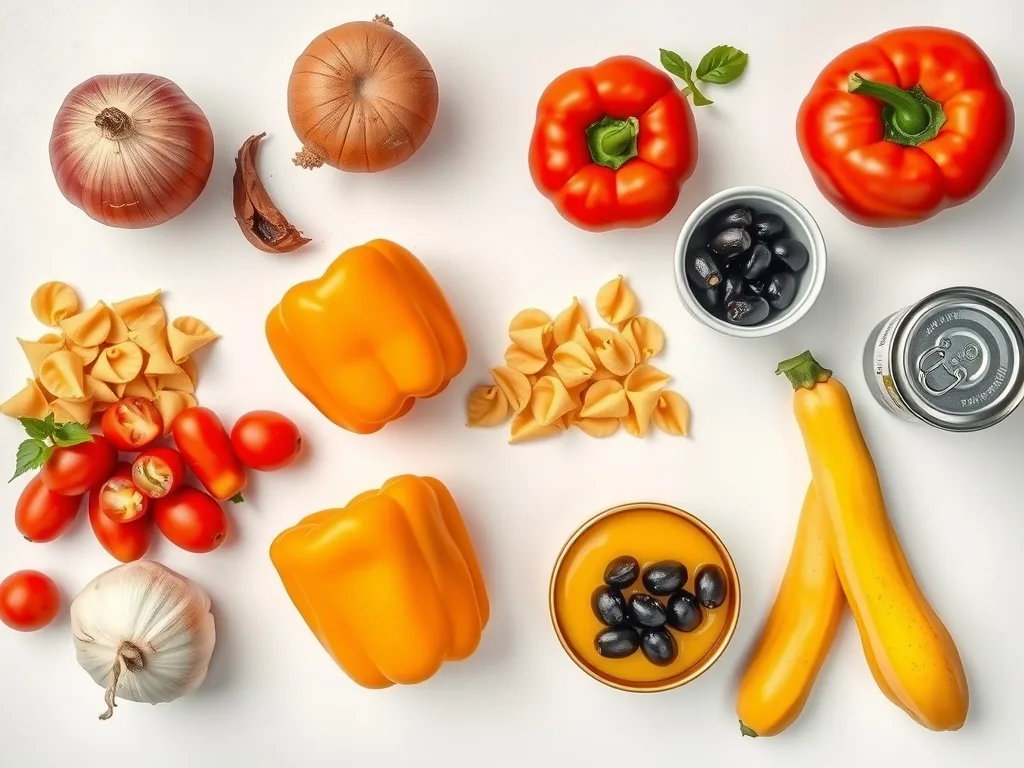 Ingredients - Bow Tie Pasta Salad Recipe