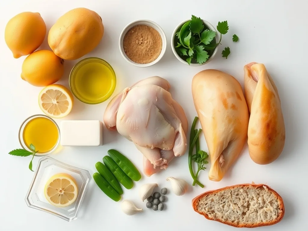 Ingredients - Chicken Vesuvio with Potatoes and Peas