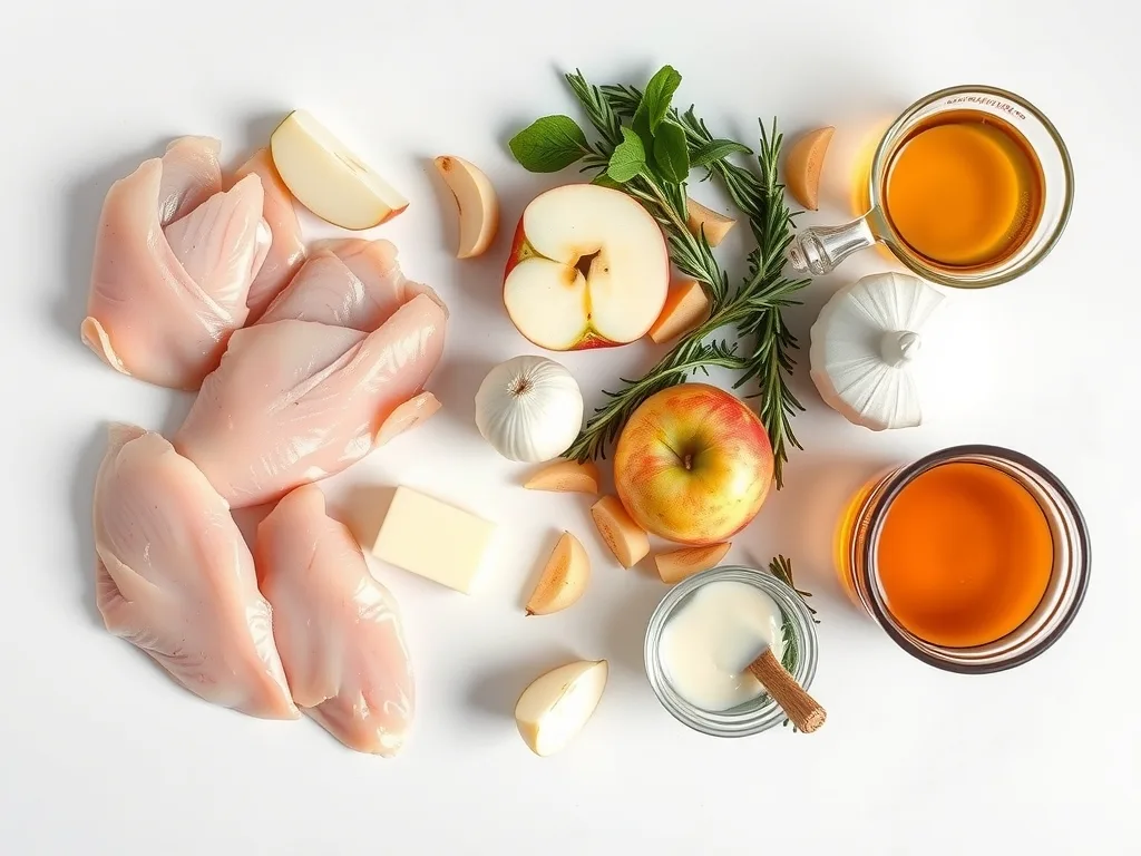 Ingredients - Chicken and Apples Recipe