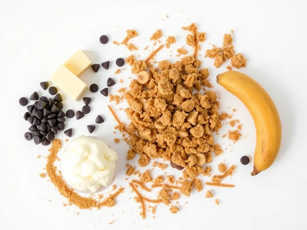Ingredients - Chocolate Chip Banana Bread Coffee Cake