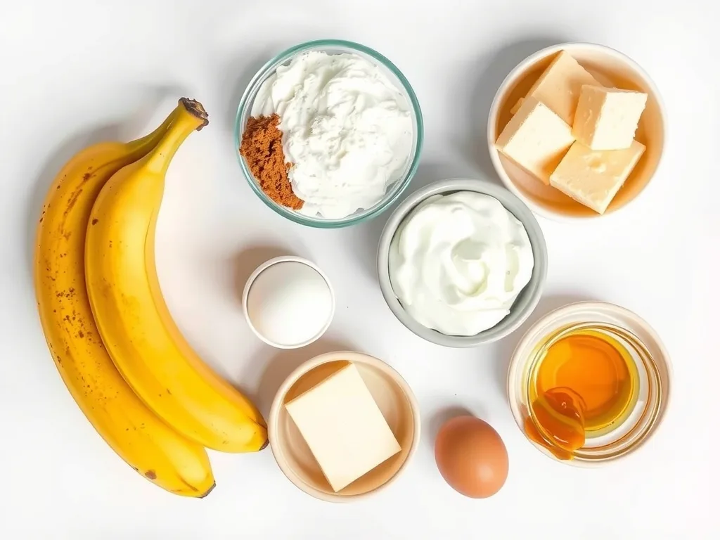 Ingredients - Cream Cheese Banana Bread