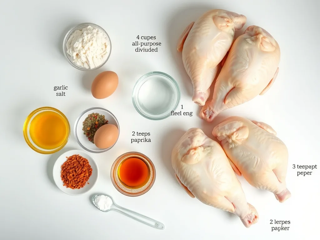 Ingredients - Crispy Fried Chicken Recipe