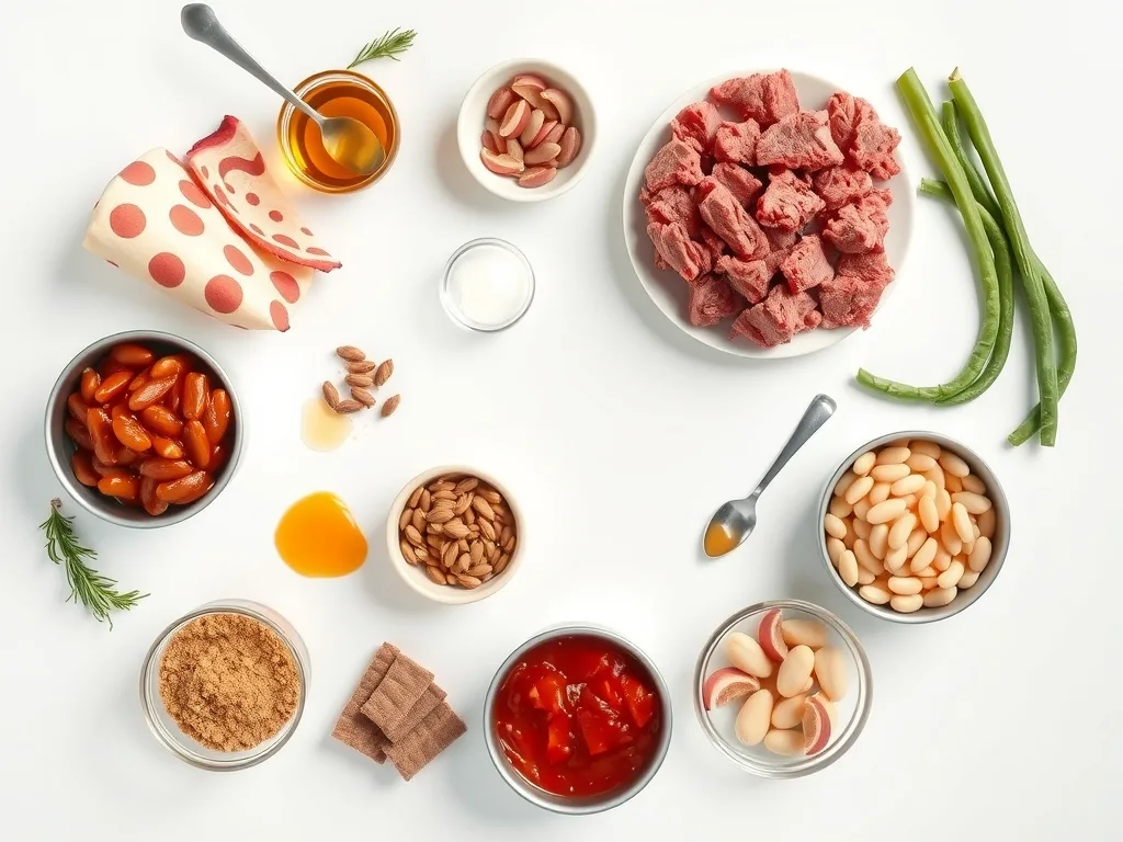 Ingredients - Crock Pot Calico Beans Recipe with Bacon and Ground Beef