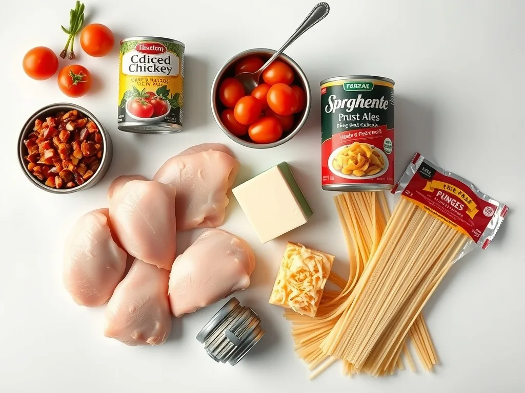 Ingredients - Crockpot Chicken Spaghetti Recipe