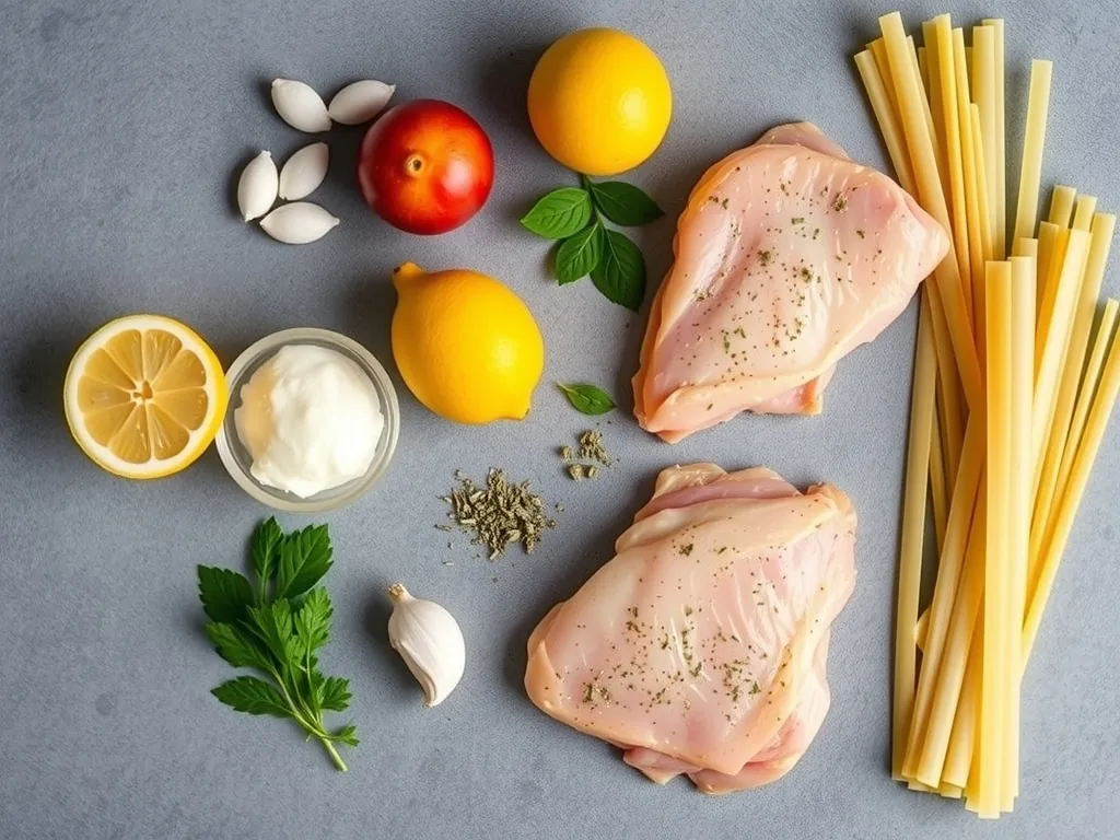 Ingredients - Greek Chicken and Orzo Pasta Salad