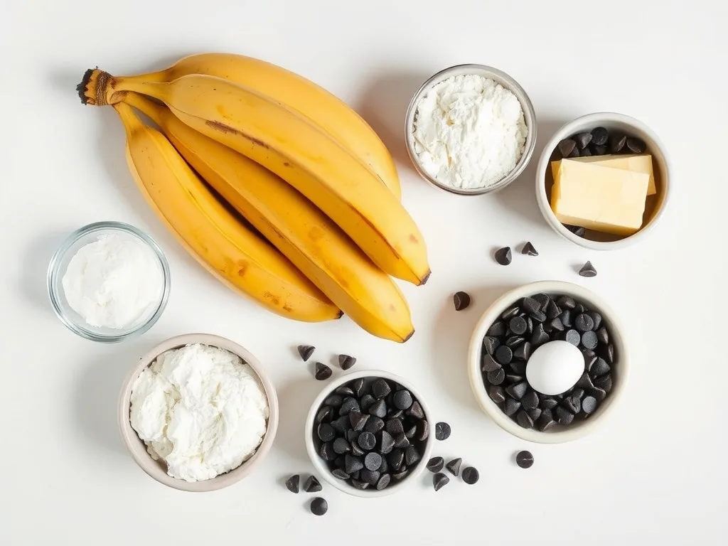 Ingredients - One-Bowl Chocolate Chip Banana Bread Recipe