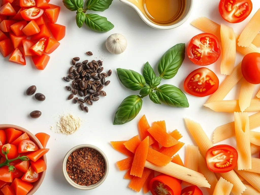 Ingredients - Pasta Salad with Summer Tomatoes Recipe