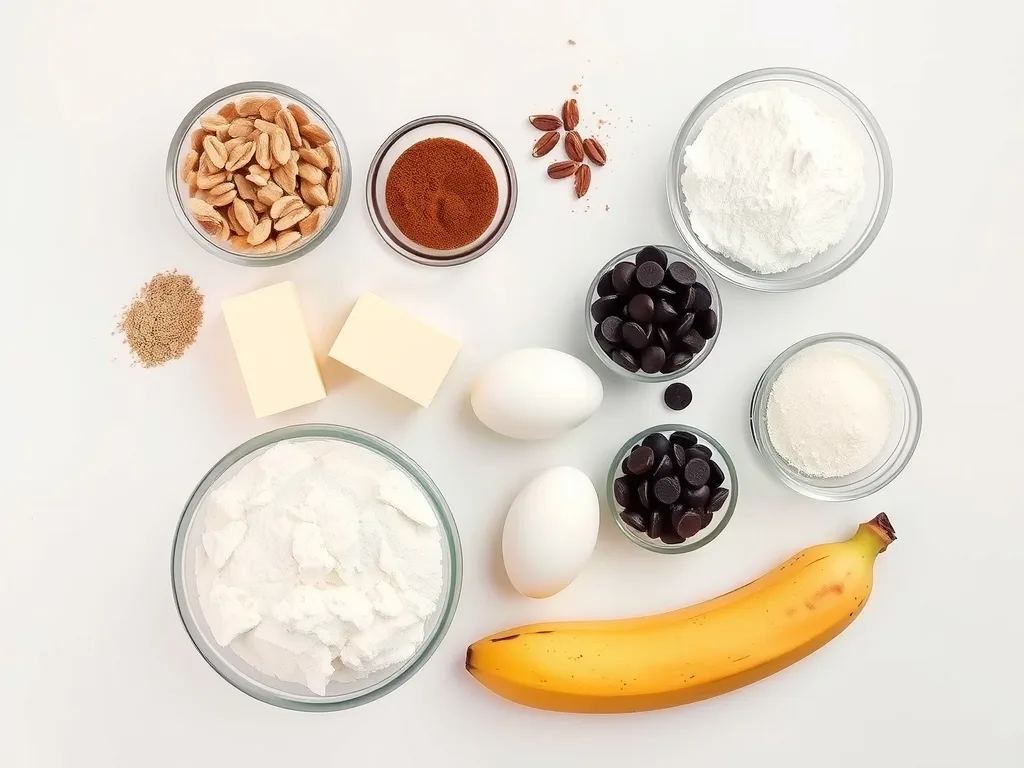 Ingredients - Sourdough Discard Banana Bread