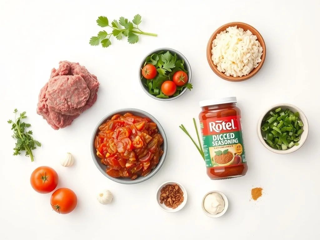 Ingredients - Spanish Rice with Ground Beef