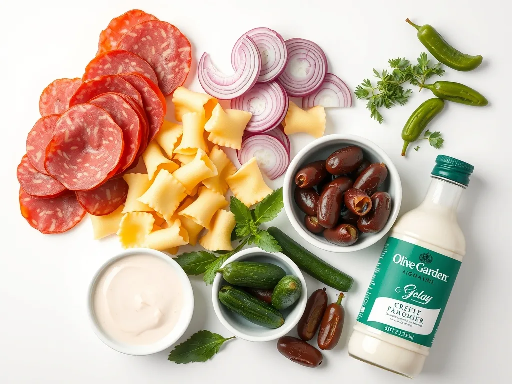 Ingredients - Summer Tortellini Pasta Salad Recipe with Salami