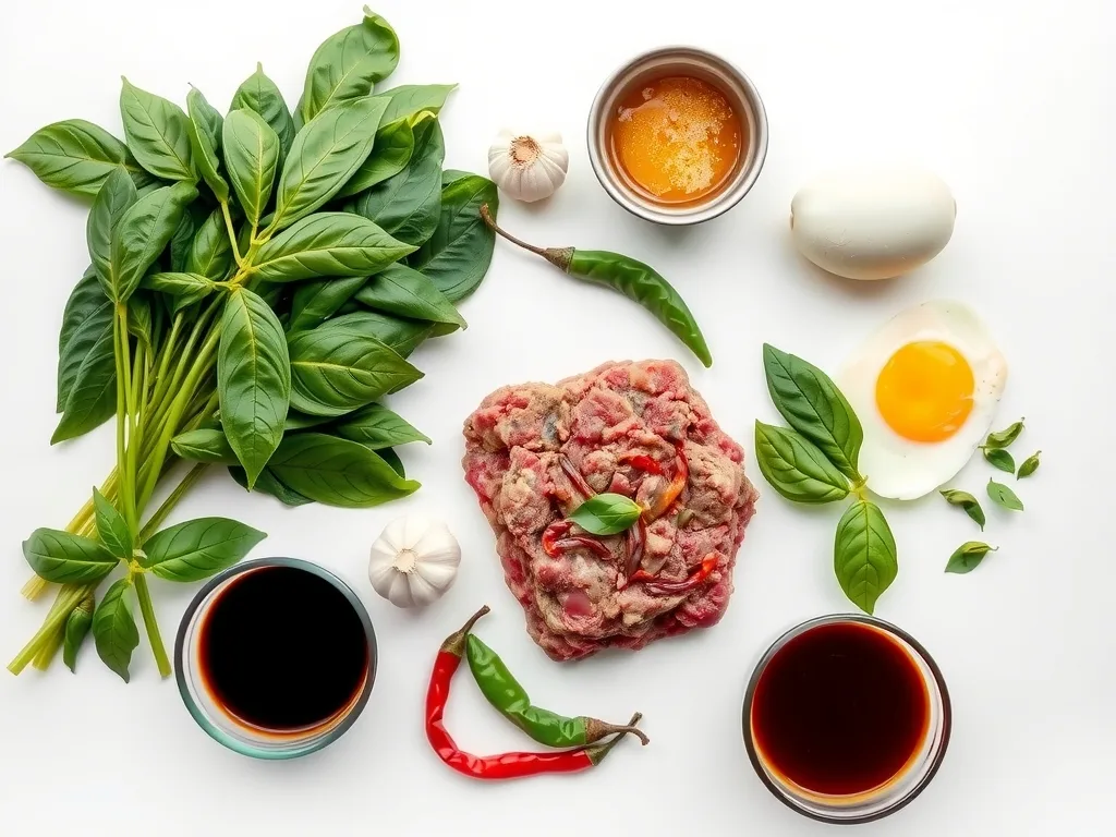 Ingredients - Thai Basil Ground Beef