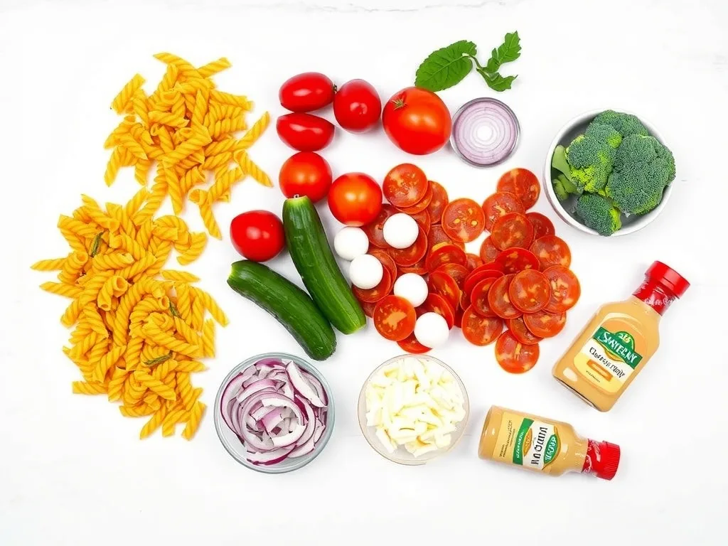Ingredients - Zesty Summer Pasta Salad