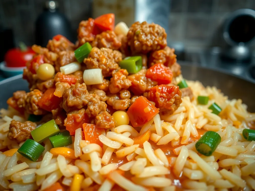 Spanish Rice with Ground Beef