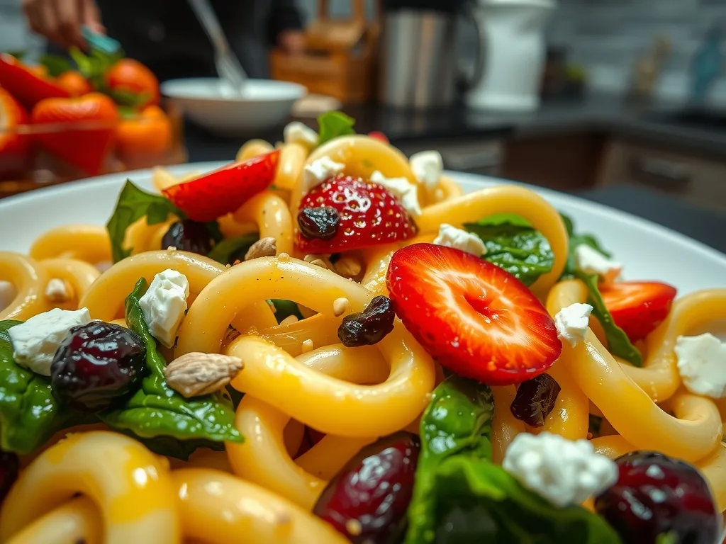 Summer Pasta Salad with Fruit