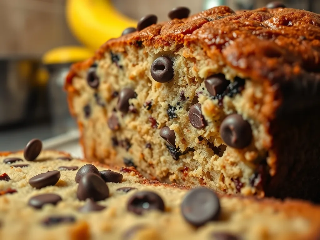 Sweet Chocolate Chip Banana Bread