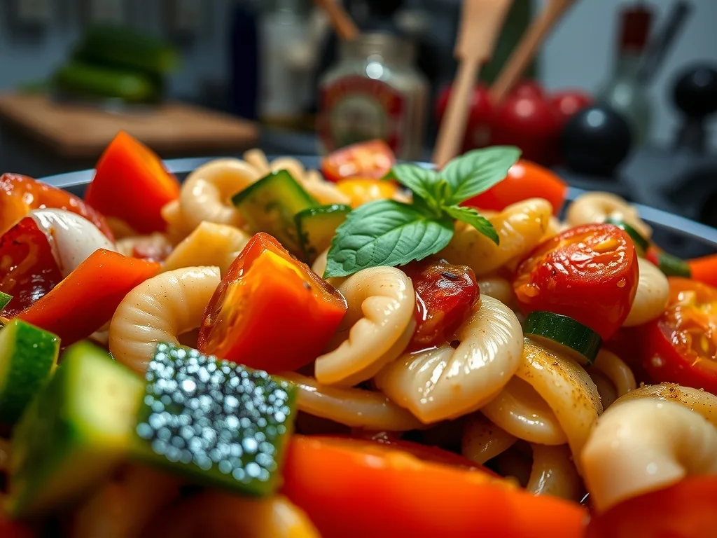 Tomato Basil Summer Pasta Salad