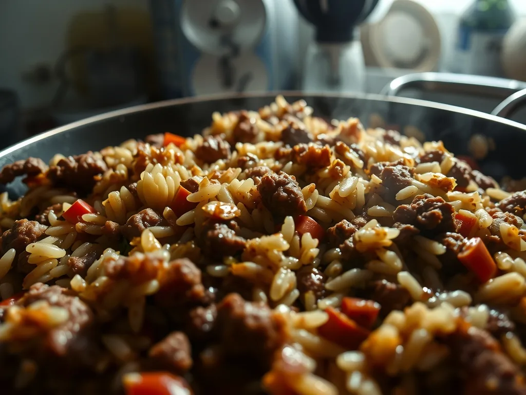 Beef and Rice Skillet