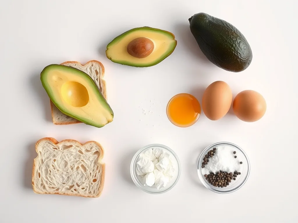 Ingredients - Avocado Toast with Eggs