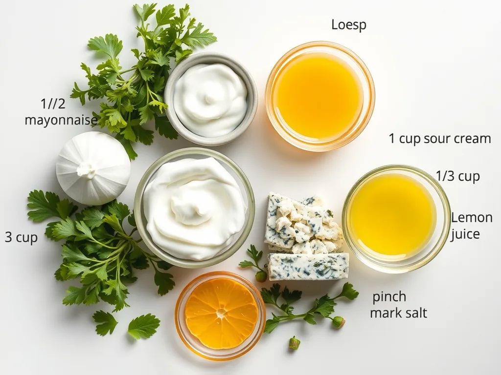 Ingredients - Blue Cheese Dressing