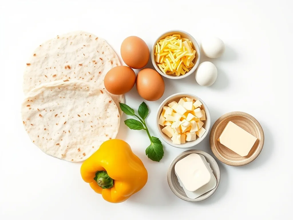 Ingredients - Breakfast Quesadilla