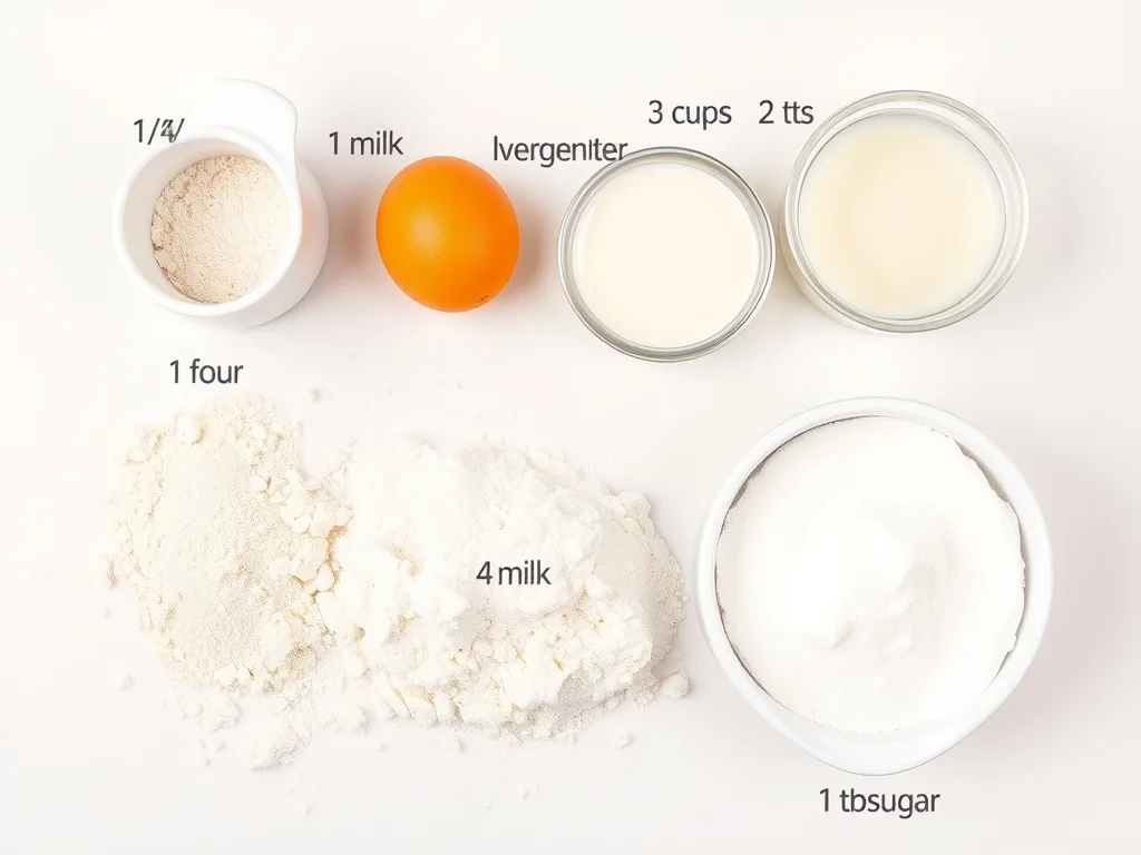 Ingredients - Classic Fluffy Pancakes