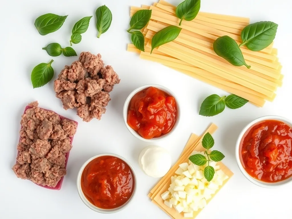 Ingredients - Crockpot Lasagna