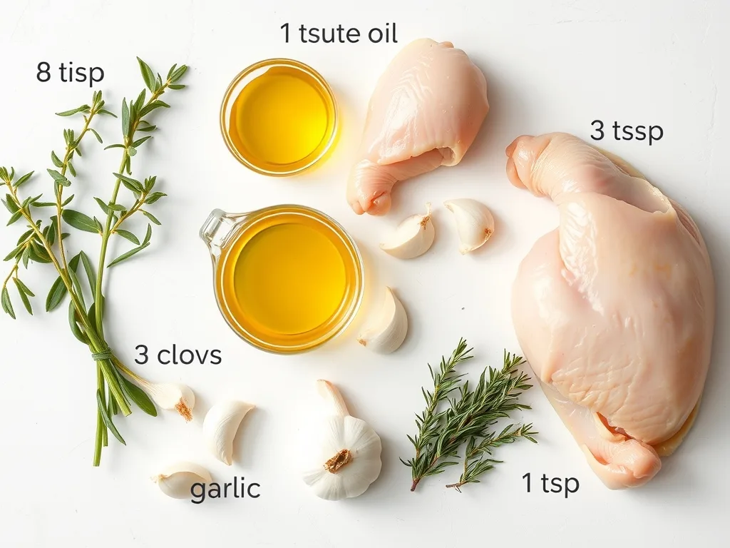 Ingredients - Garlic Herb Roasted Chicken