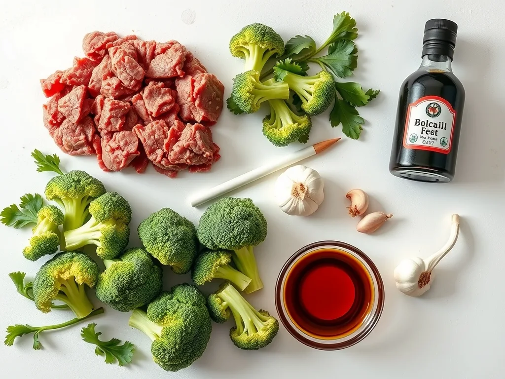 Ingredients - Ground Beef and Broccoli