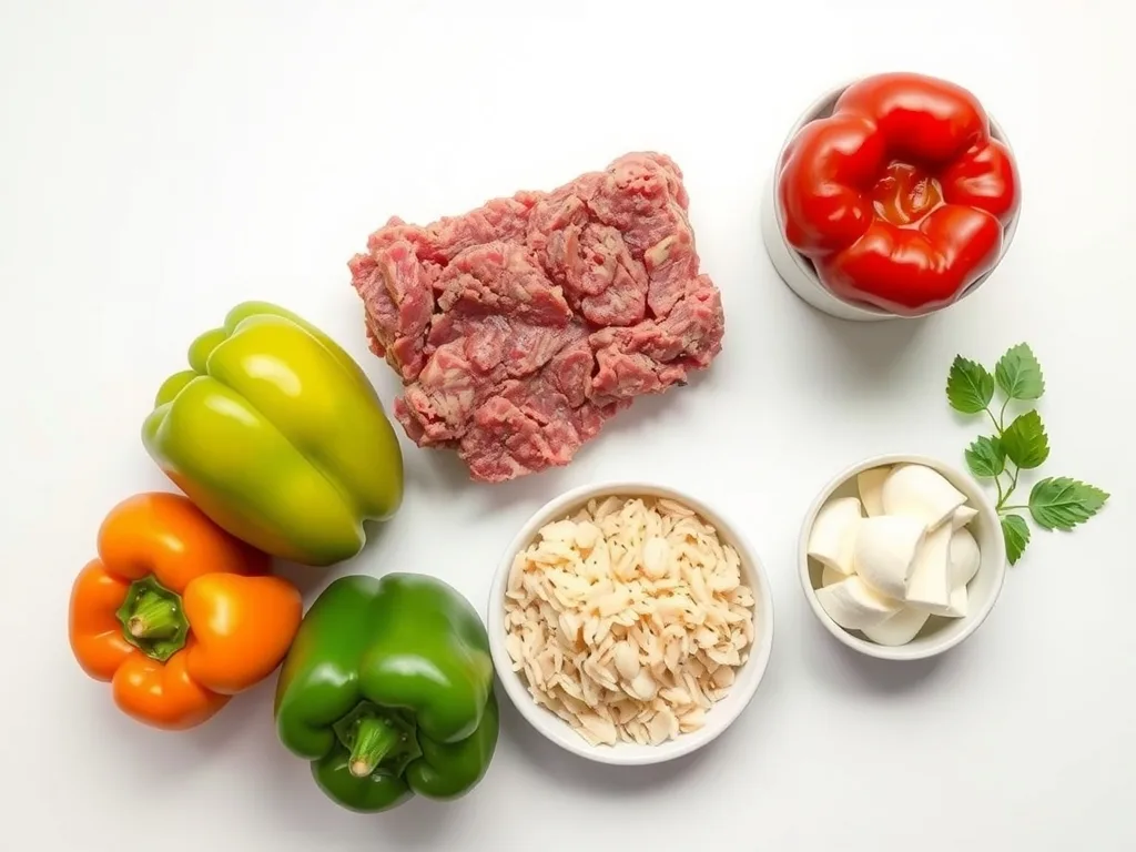 Ingredients - Healthy Stuffed Peppers