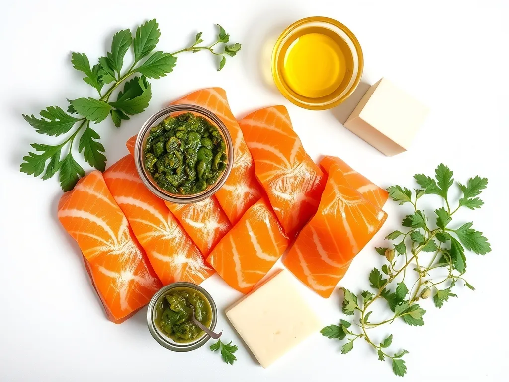 Ingredients - Pesto Crusted Salmon