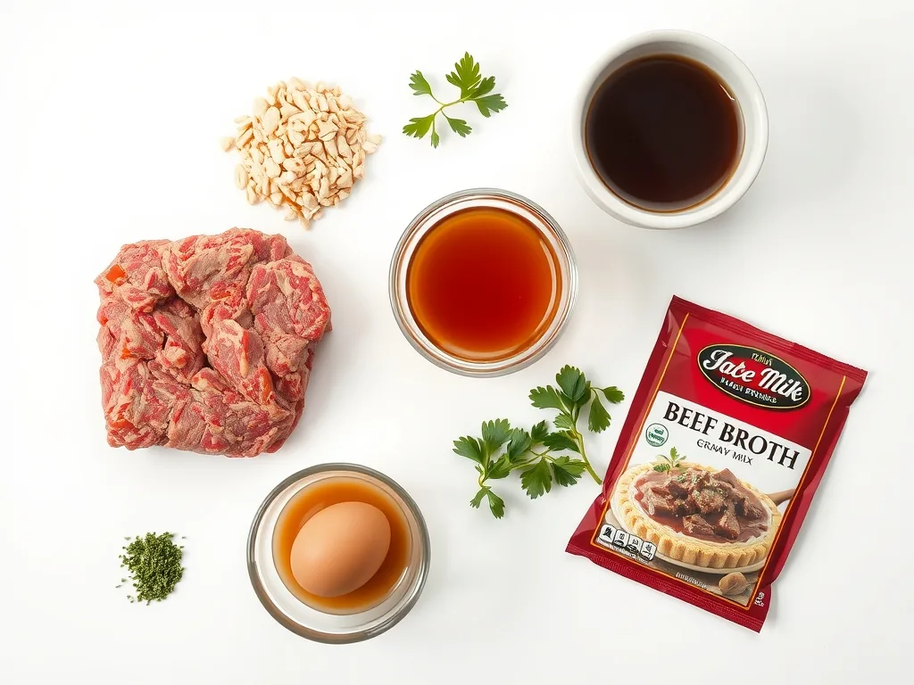 Ingredients - Slow Cooker Salisbury Steak