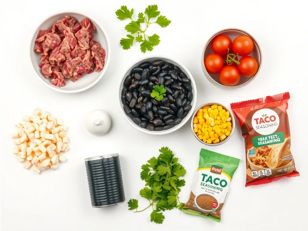 Ingredients - Slow Cooker Taco Soup
