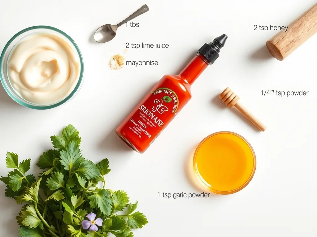 Ingredients - Spicy Sriracha Mayo