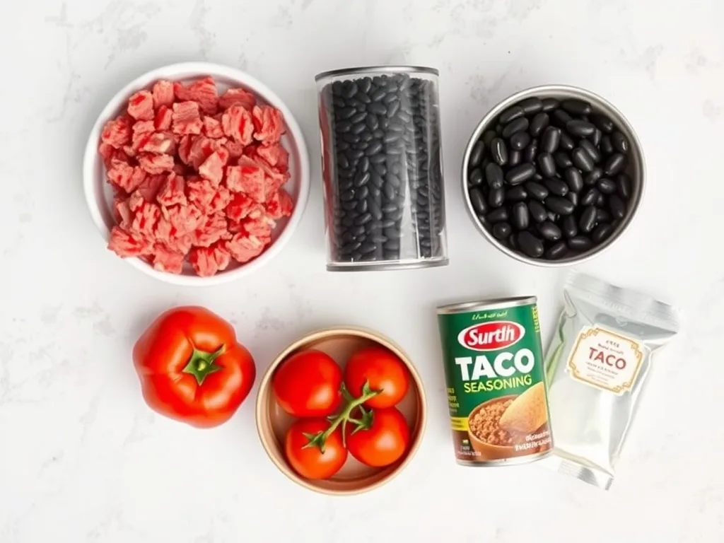 Ingredients - Taco Soup
